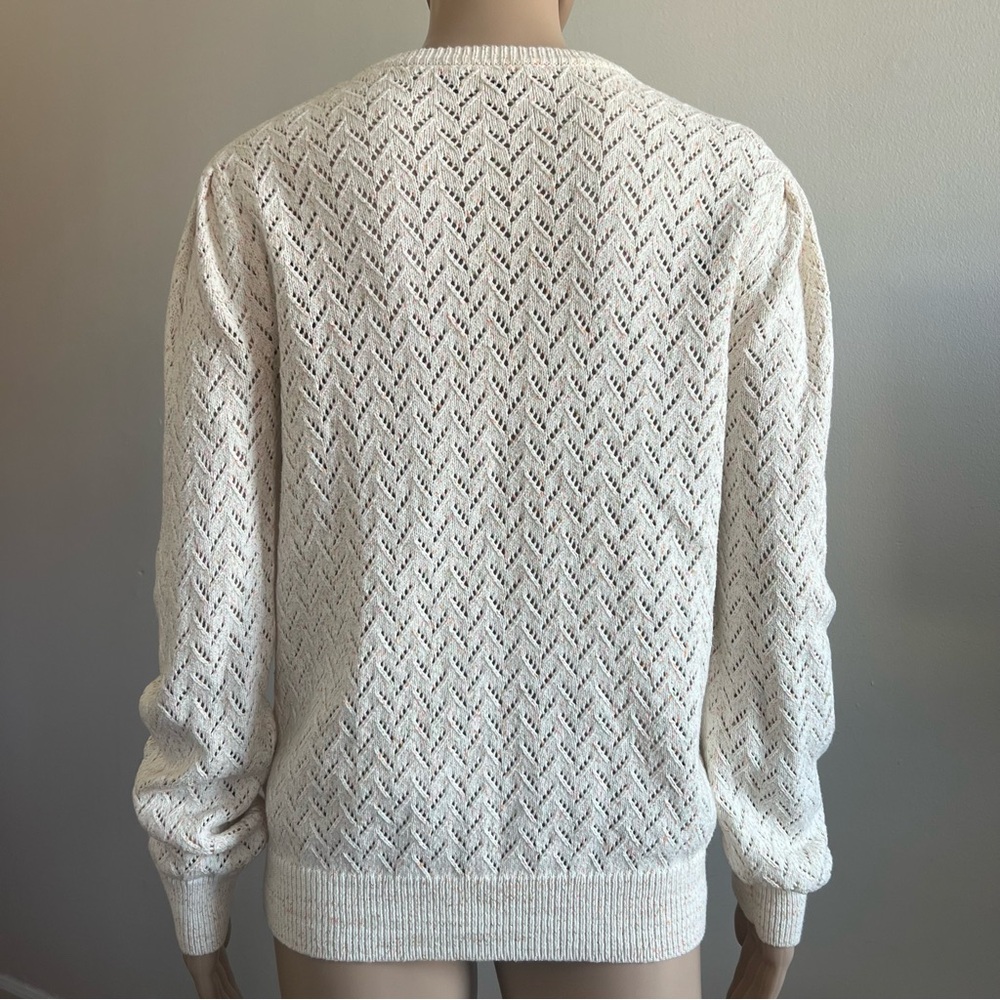 CAROLL PARIS Button Front Cotton Knit Cardigan Size M - Picture 7 of 11